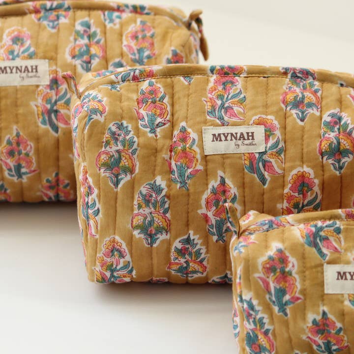 Henna motif print travel/makeup/organizer/wet bag-Set of 3 for wholesale by MYNAHbySmitha