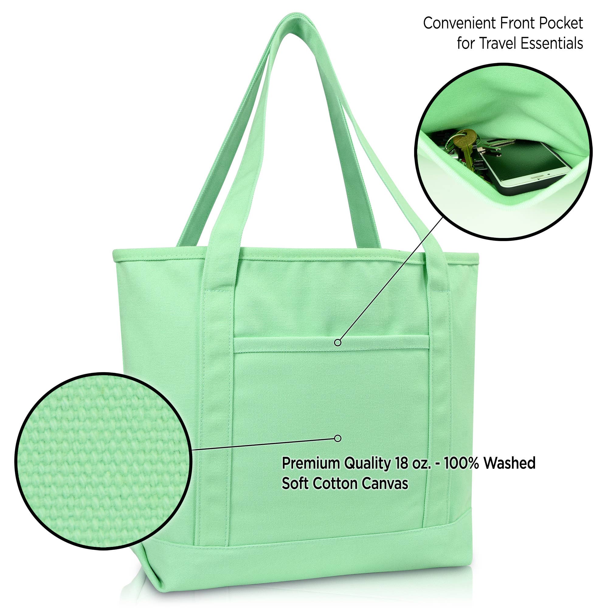 Dalix – wholesale Tote bag – Women's – DALIX 20" Solid Color Cotton Canvas Shopping Tote Bag28