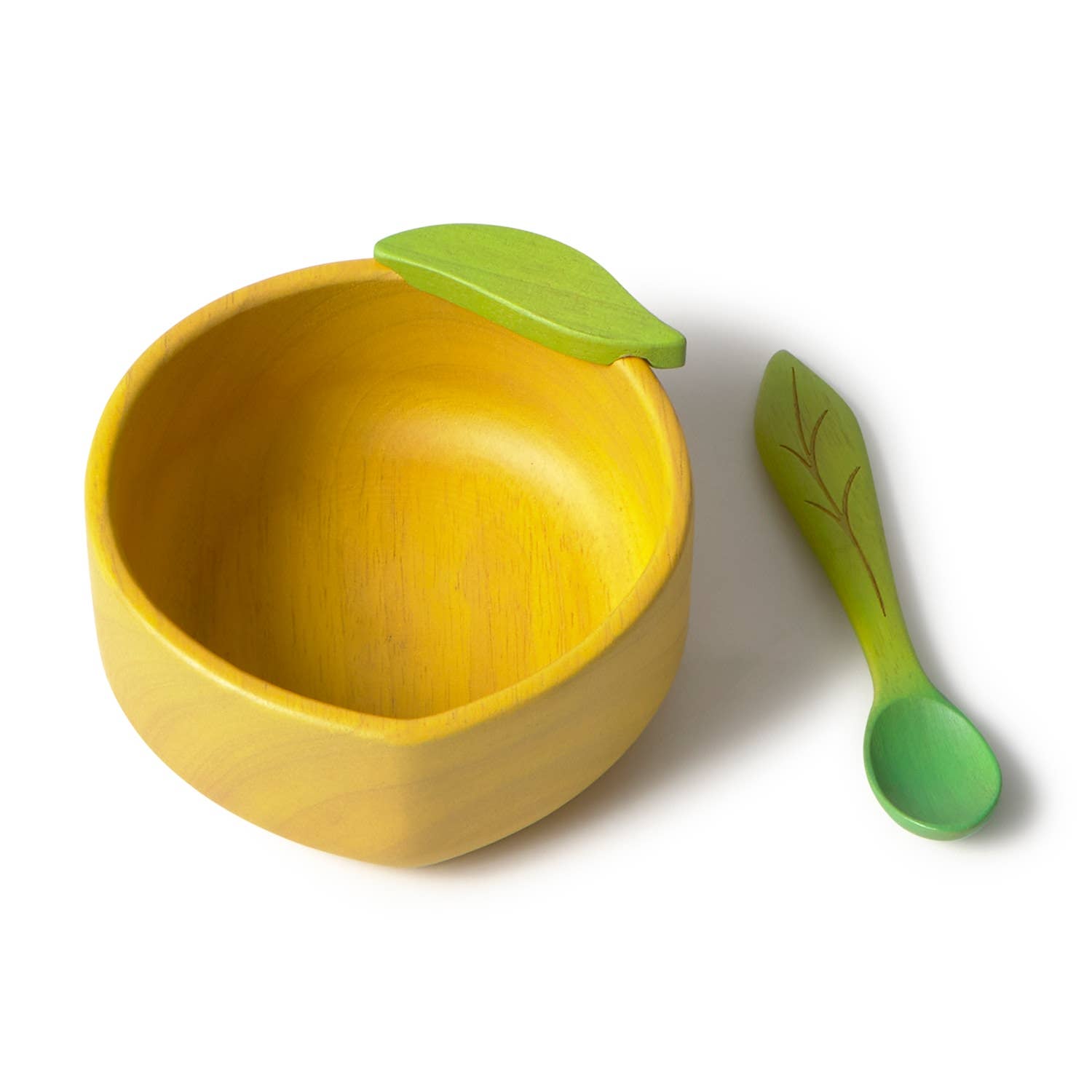 Oli & Carol - Wholesale Feeding Set - Baby - Lou the Lemon Bowl & Spoon Set1