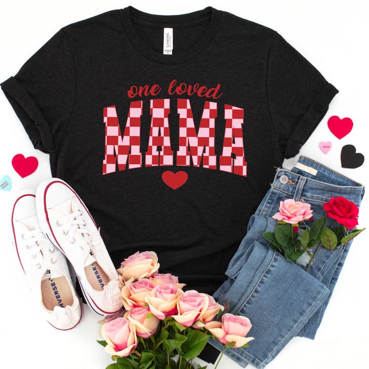 One Loved Mama Checkered  for wholesale by Exclusive Thredz