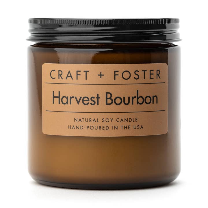 Harvest Bourbon - Bougie en cire de soja naturelle 12 oz pour la vente par Craft + Foster