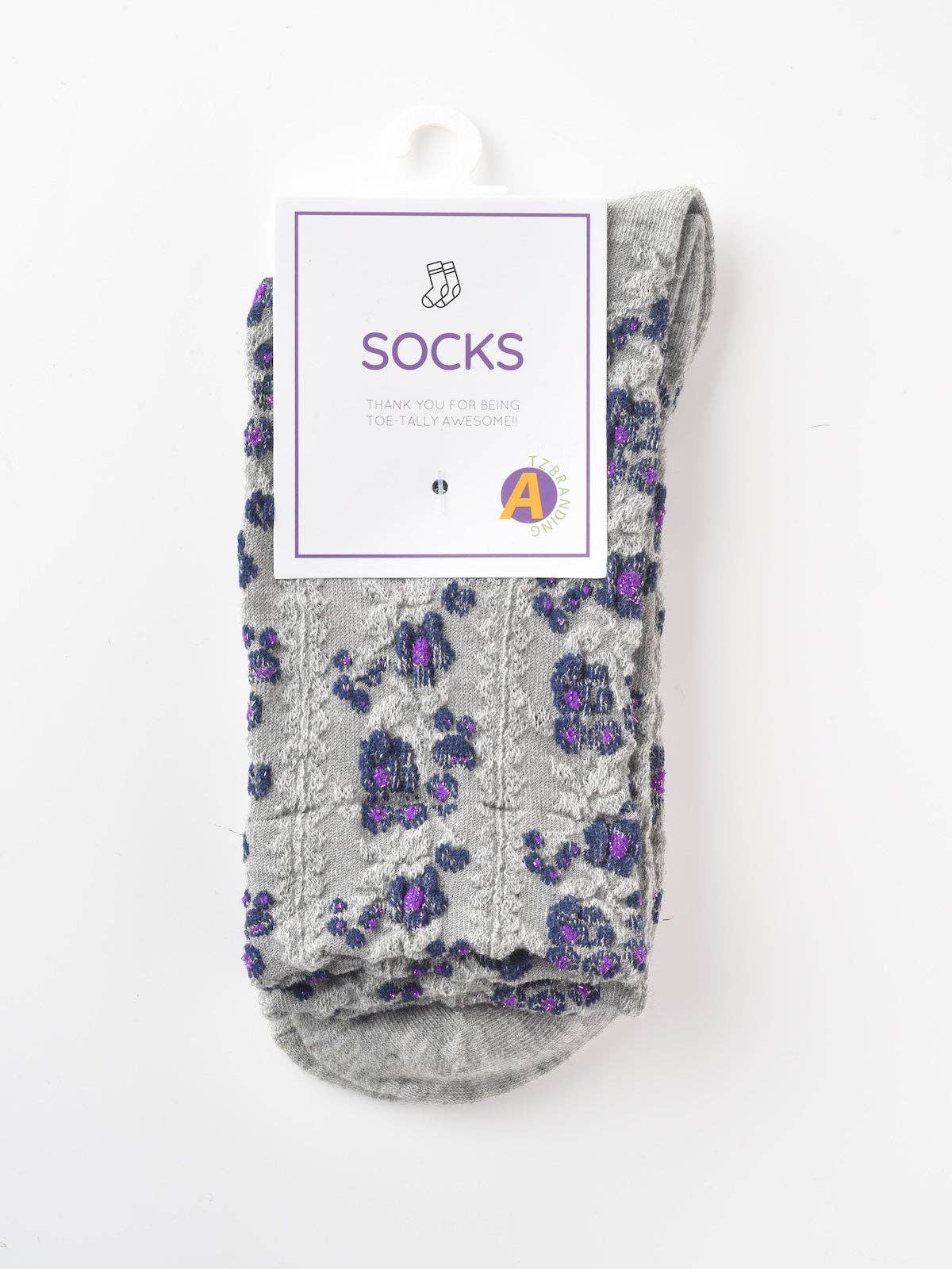 Funkyrel® Atzbranding Limited – wholesale Strumpor - Dam – Rufia - Vintage blommiga strumpor i hovstil, mid-vad längd16