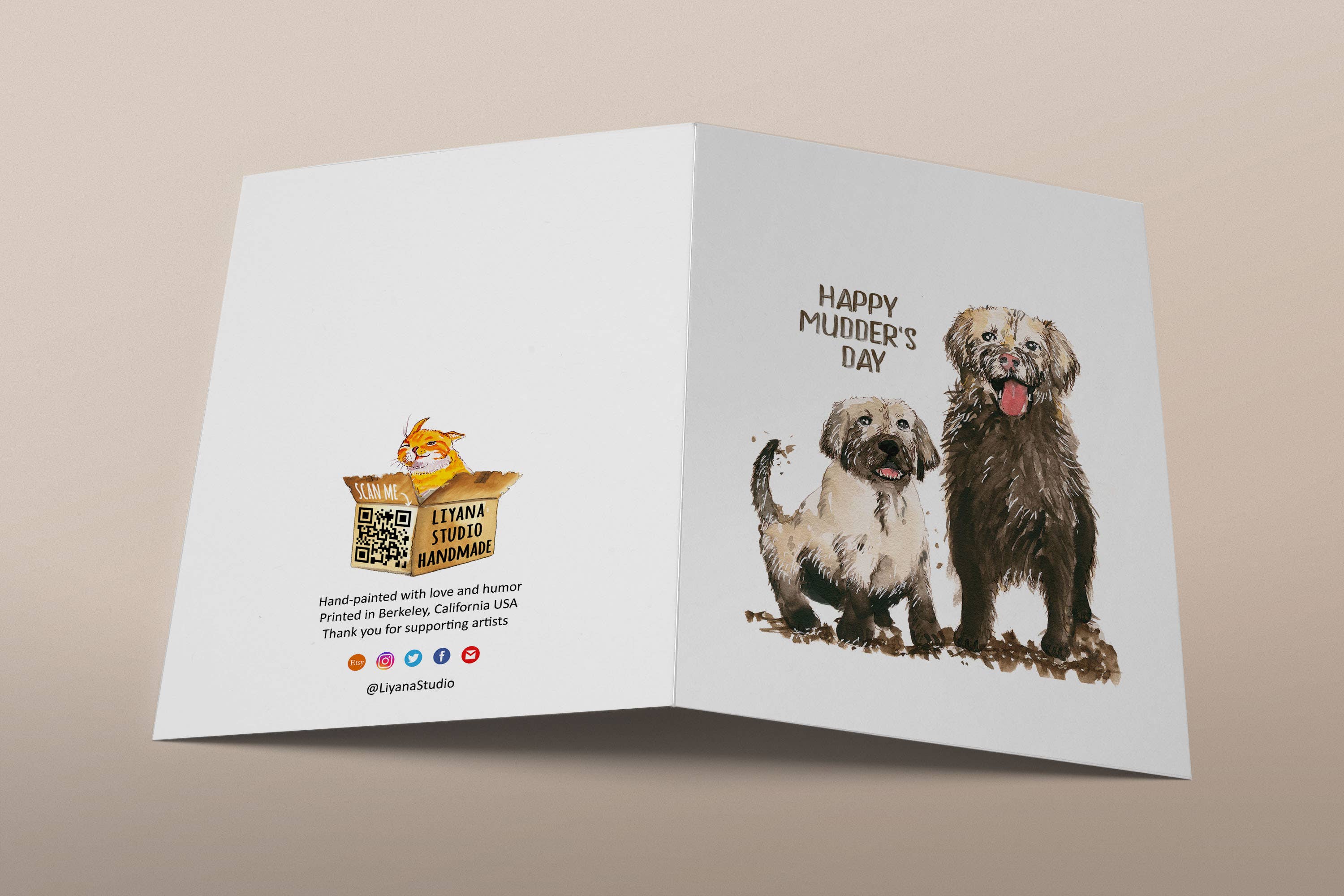 Liyana Studio – Großhandel Muttertagskarten – Mudder Day Dogs — Lustige Muttertagskarte8