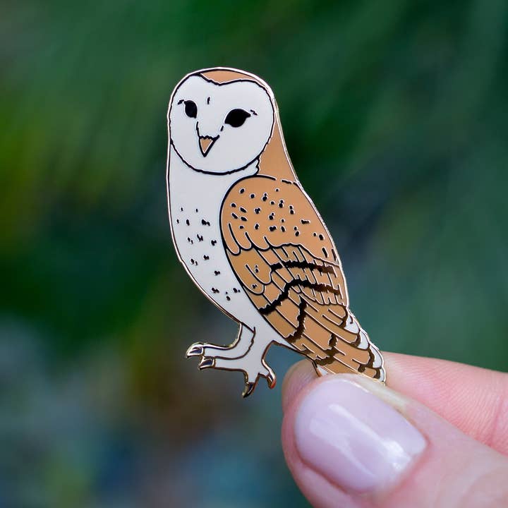 Botanical Bright - Wholesale Lapel Pin/Button - Barn Owl Enamel Pin