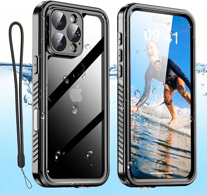 AICase - Wholesale Phone Case - Unisex - iPhone 16 Pro Max Waterproof Clear Case with Built-in Screen Protector