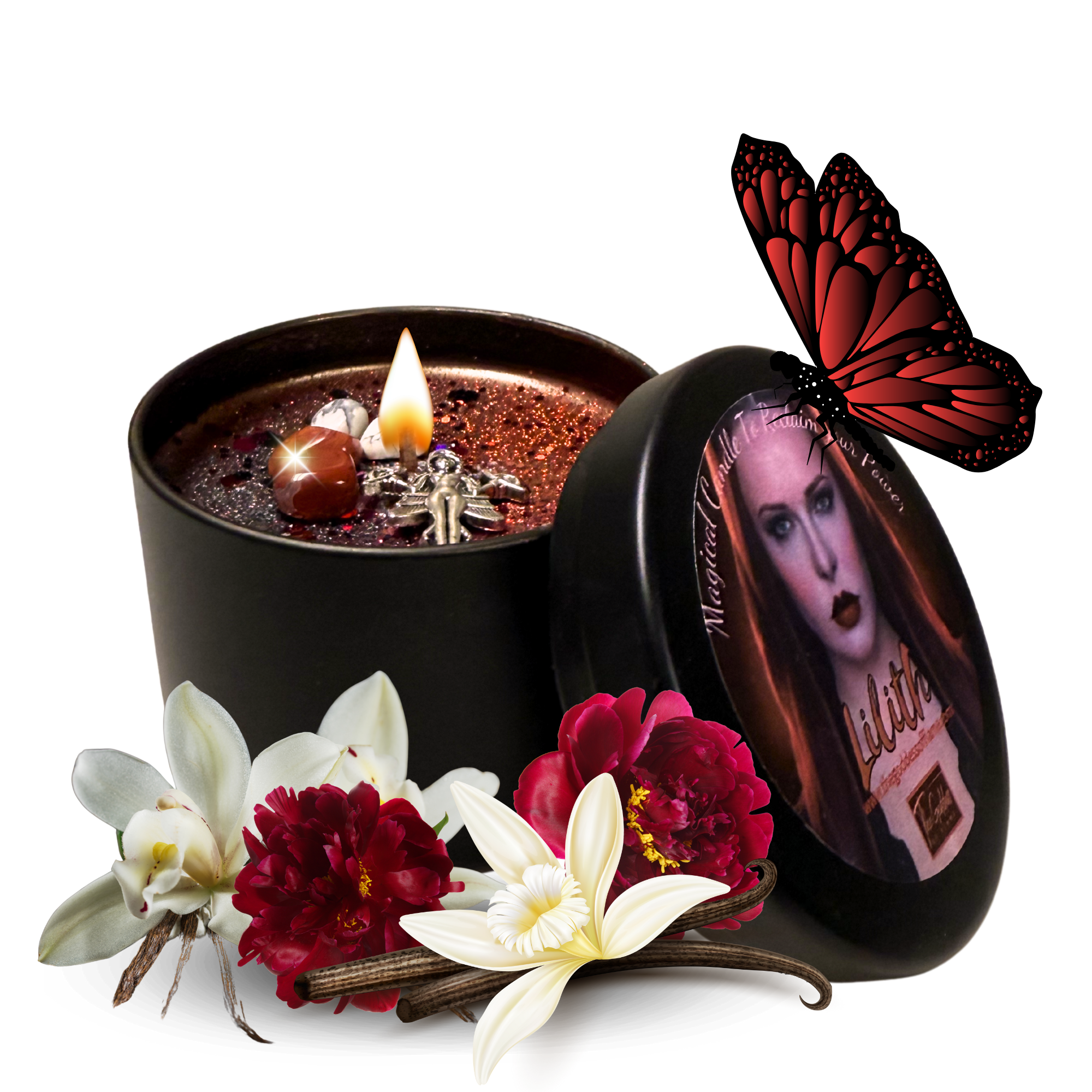 The Goddess of Flame - Wholesale Jar/Filled Candle - Lilith Summoning Spell Candle0