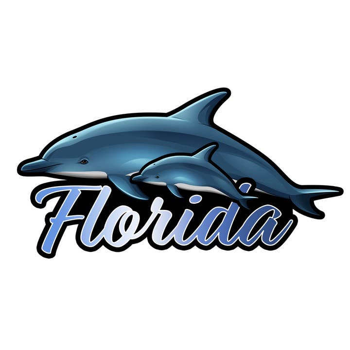 Djur Mini Klistermärke - 50 Florida Delfin klistermärken för wholesale av Aurora Stickers