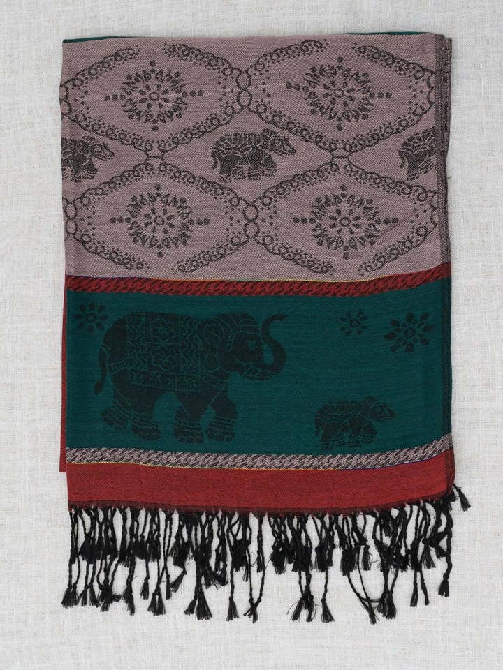 Pashminasjal, Elefant, Koppar för wholesale av Blue Sky Clothing Co LLC