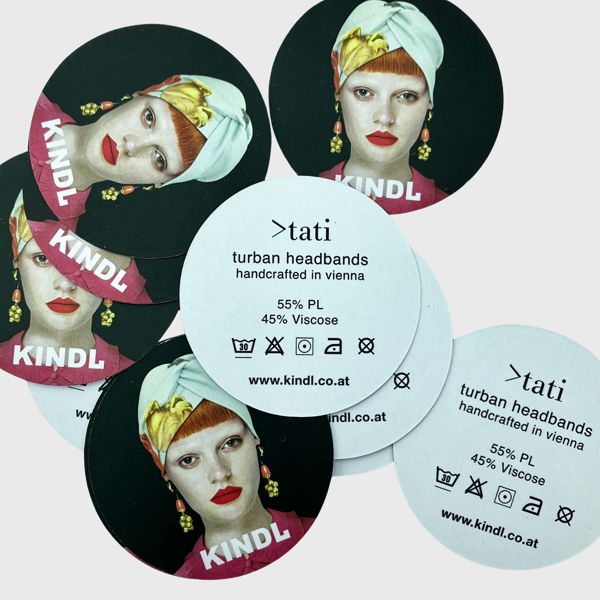 KINDL wien – Bandana - Mulher por atacado – Faixa de cabelo torcida estampada em patchwork animal4