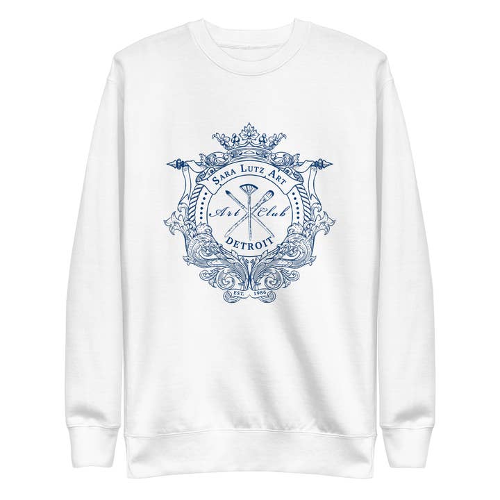 Art Club Crest Sweatshirt for wholesale by Sara Lutz Art