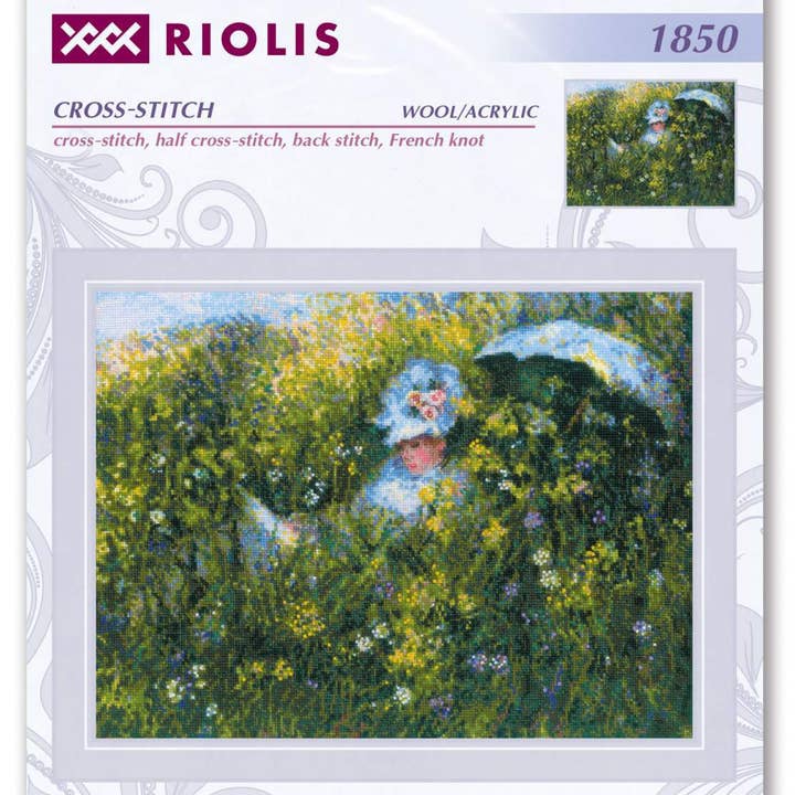 RIOLIS - Wholesale Embroidery/Cross Stitch Supplies - Cross Stitch Kit Riolis 1850 In The Meadow After Monet1