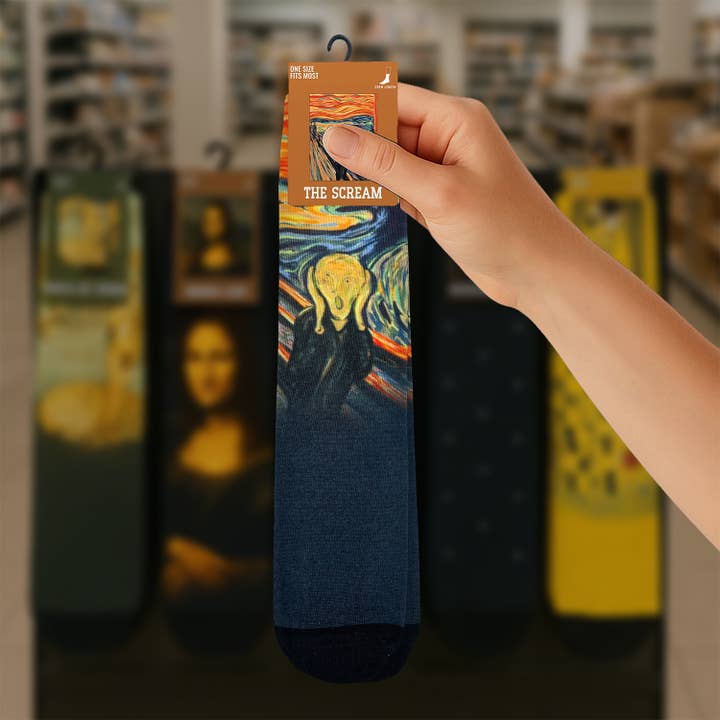 Unisex Artistic Pattern Socks - Scream for wholesale by seeboo