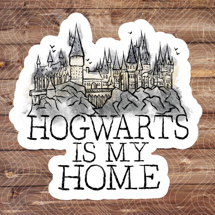 3" Magical Castle Is My Home Wizard Book Movie Vinyl Sticker for wholesale by The Geek Boutique