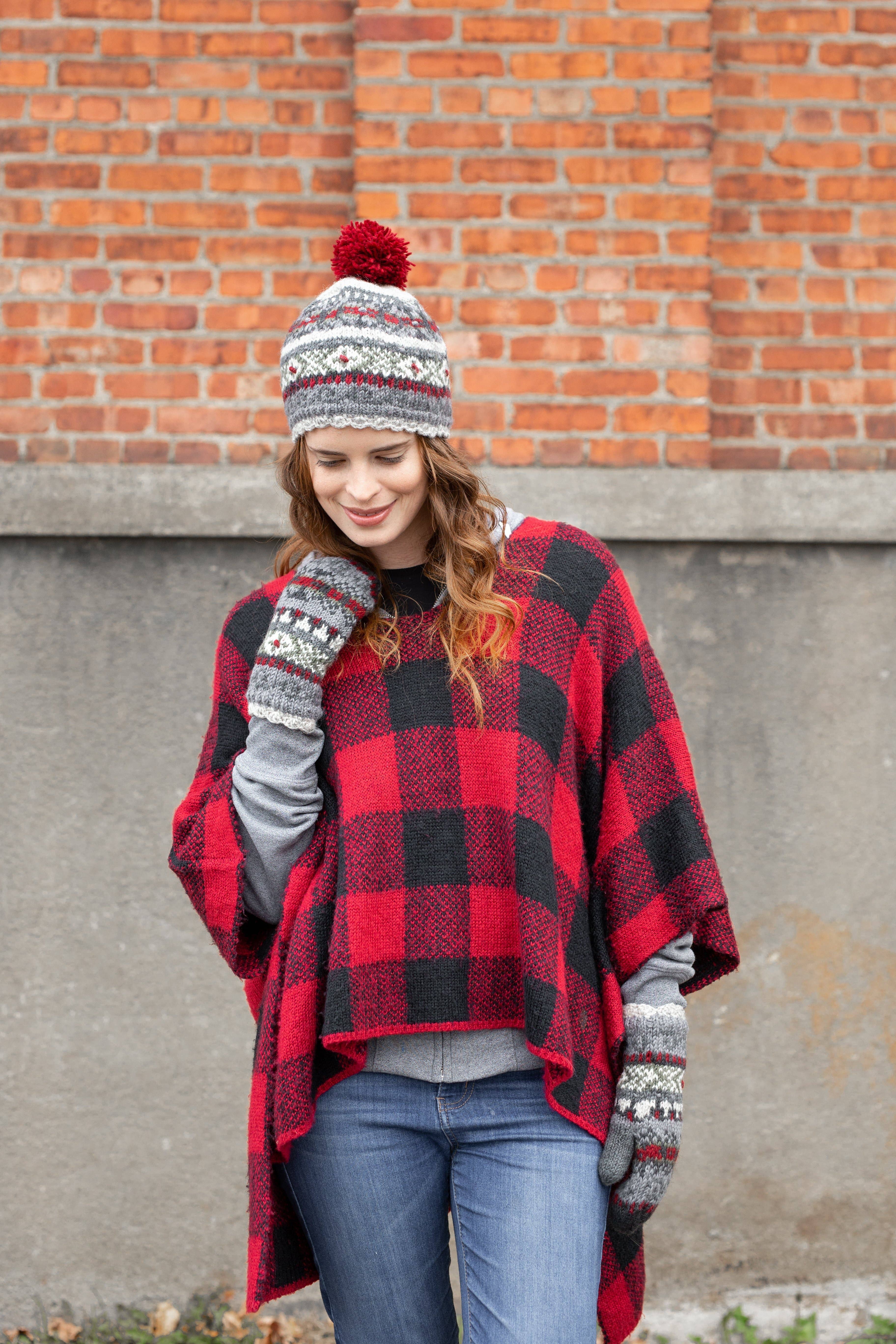 Lost Horizons Knitwear – Ships from USA - Wholesale Mittens - Women's - Innsbruck Wool Knit Mittens with Fair Isle Pattern7