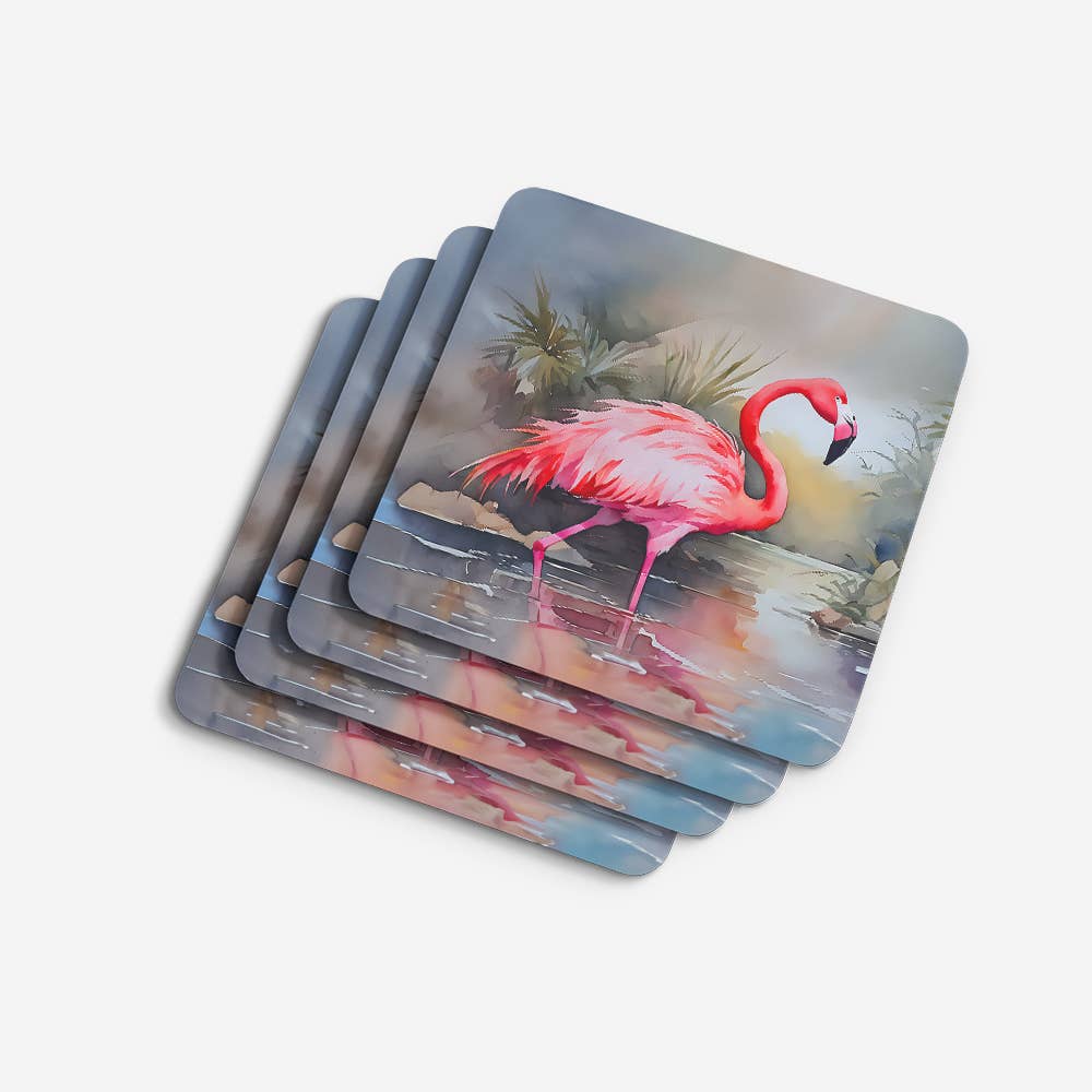 Caroline's Treasures – Großhandel Untersetzer – Flamingo Schaumstoff-Untersetzer-Set DAC28602