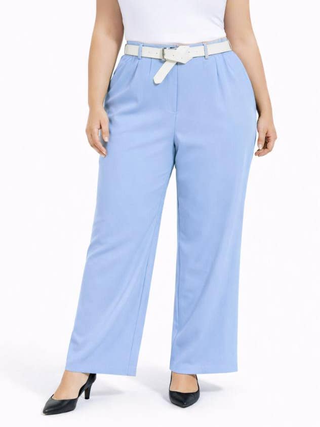 Pantaloni larghi con vita elasticizzata – Rif. 23077 per la vendita all'ingrosso da parte di cfashion