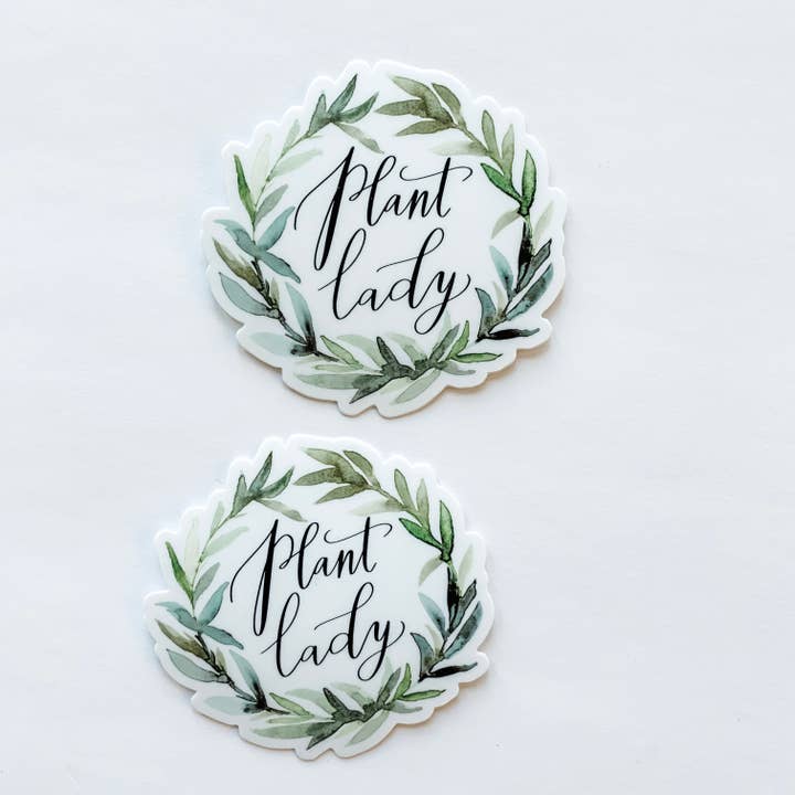 Wildflower Paper Company - Wholesale Sticker - Plant Lady Wreath Sticker2