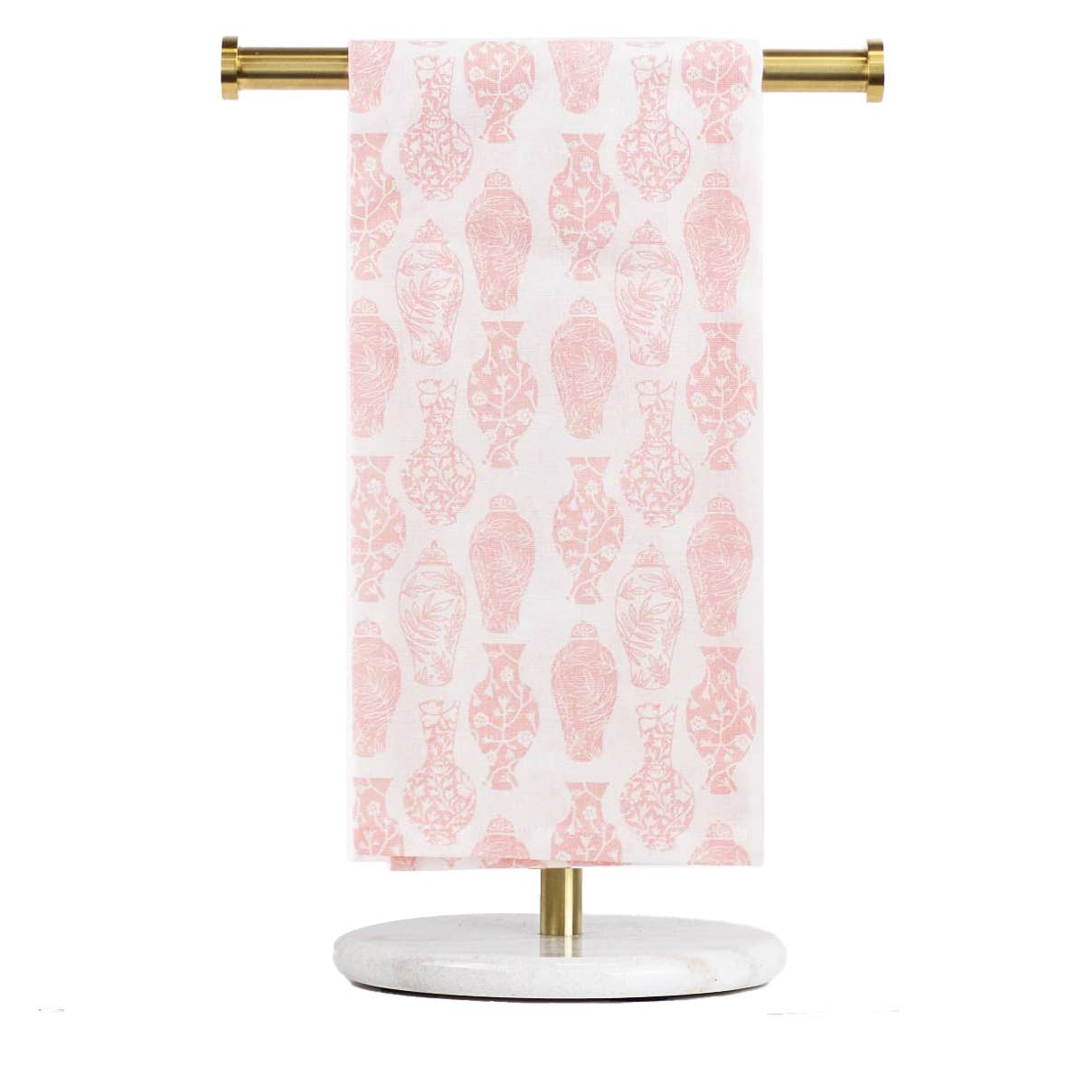 The Royal Standard - Wholesale Hand Towel - Claire Chinoiserie Hand Towel   White/Light Pink   20x280