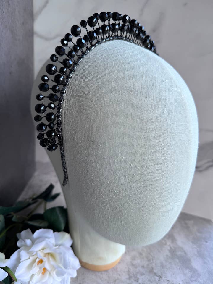 Schwarze Perlenperlenkrone für den Großhandel von Preciuspearls