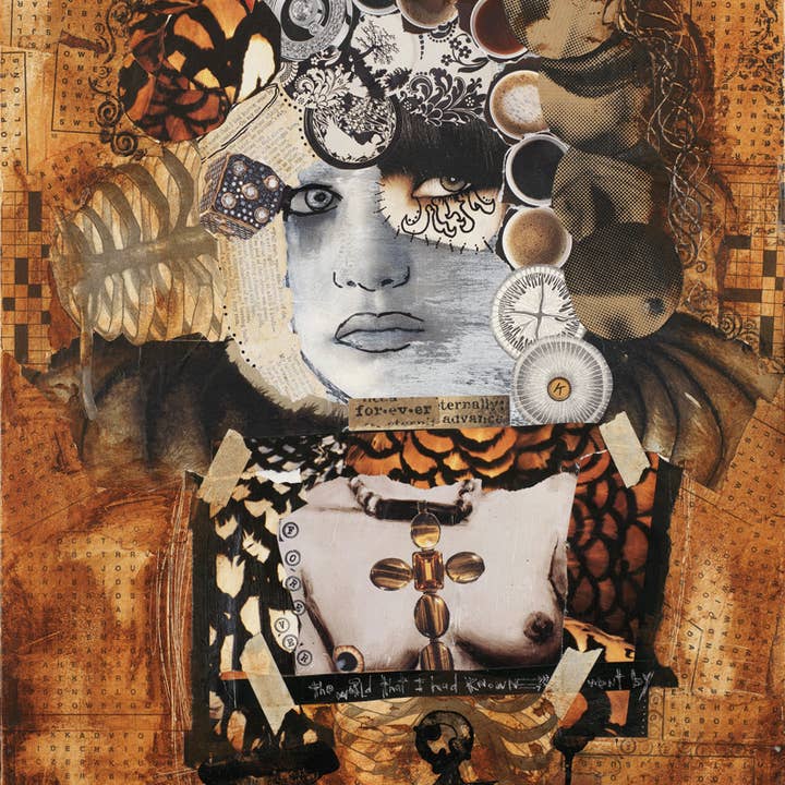 Title: Forever <br> Mixed Media Art Print for wholesale by Michel Keck LLC