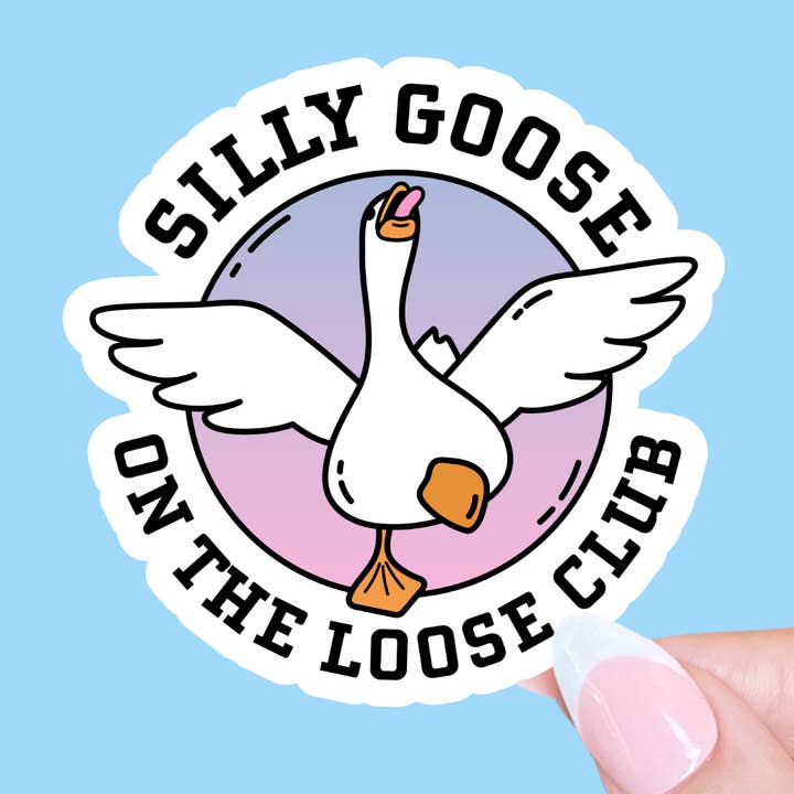 Autocollant Silly Goose, autocollant amusant, autocollant humoristique pour la vente par Radical Buttons