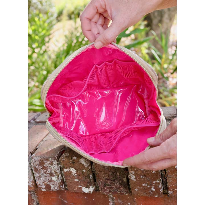Caroline Hill - Wholesale Makeup/Cosmetic Bag - Capri Large Pouch Champagne Pop