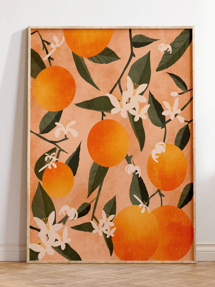 Citrus Art Print voor wholesale door Illustrations Its Funny Howww Inc