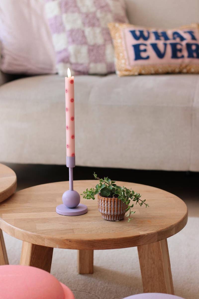 Aifcandles - Wholesale Flameless Candle - LED Pillar Candle Smiley Pink - Set of 210