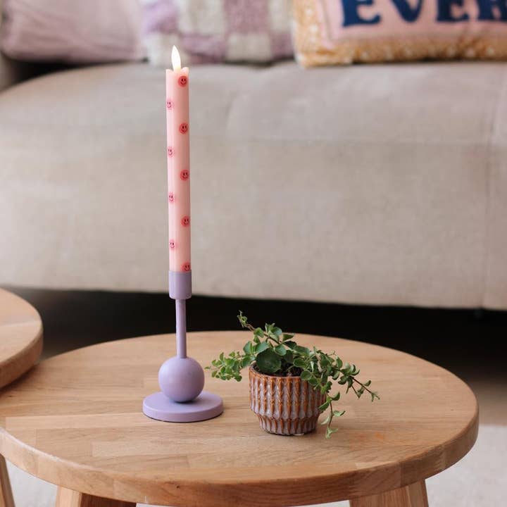 Aifcandles - Vendita all'ingrosso Candela senza fiamma - Candela a Colonna LED Smiley Rosa - Set di 210