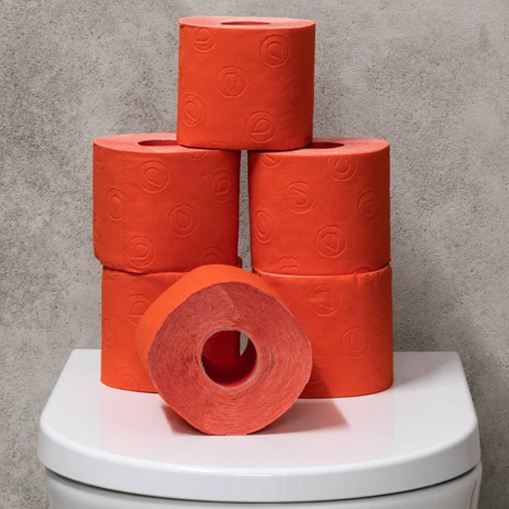 ROLL-LUX - Vente Papier toilette - 10 paquets de 4 rouleaux de papier toilette rouge 3 plis 180 feuilles1