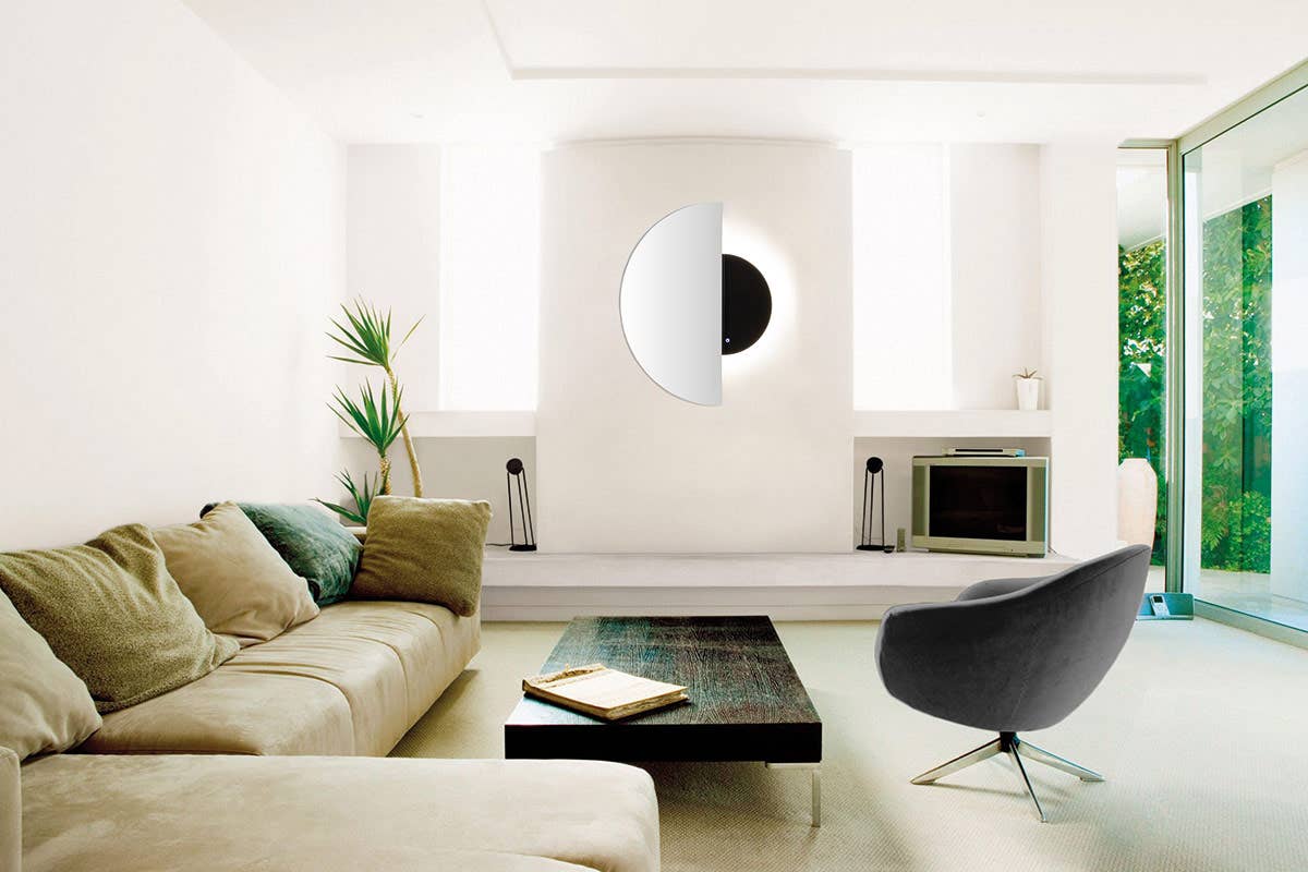 Gdeco - Vendita all'ingrosso Specchi da parete - Specchio Mezza Luna con Sensore Luce LED, 120 x 80 cm1