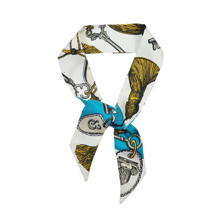 Llaves del Hotel | Twilly de Seda | Turquesa y Piedra para venta al por mayor de Palms and Tigers