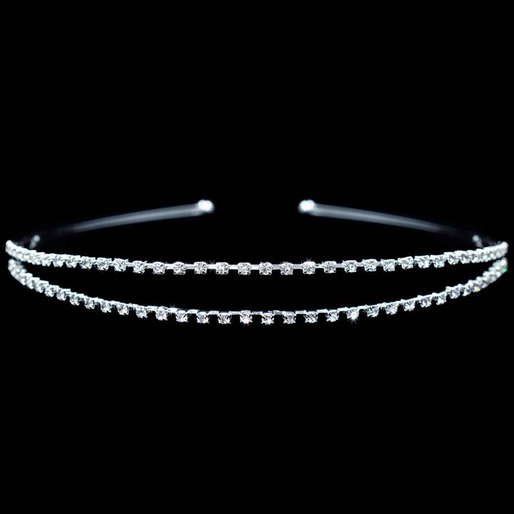 #16504 - Bandeau Simplicity à 2 rangées pour la vente par Bridal Store Jewelry