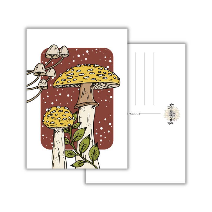 A6 Postkort - Gul Svamp for engroshandel hos Basically Britt