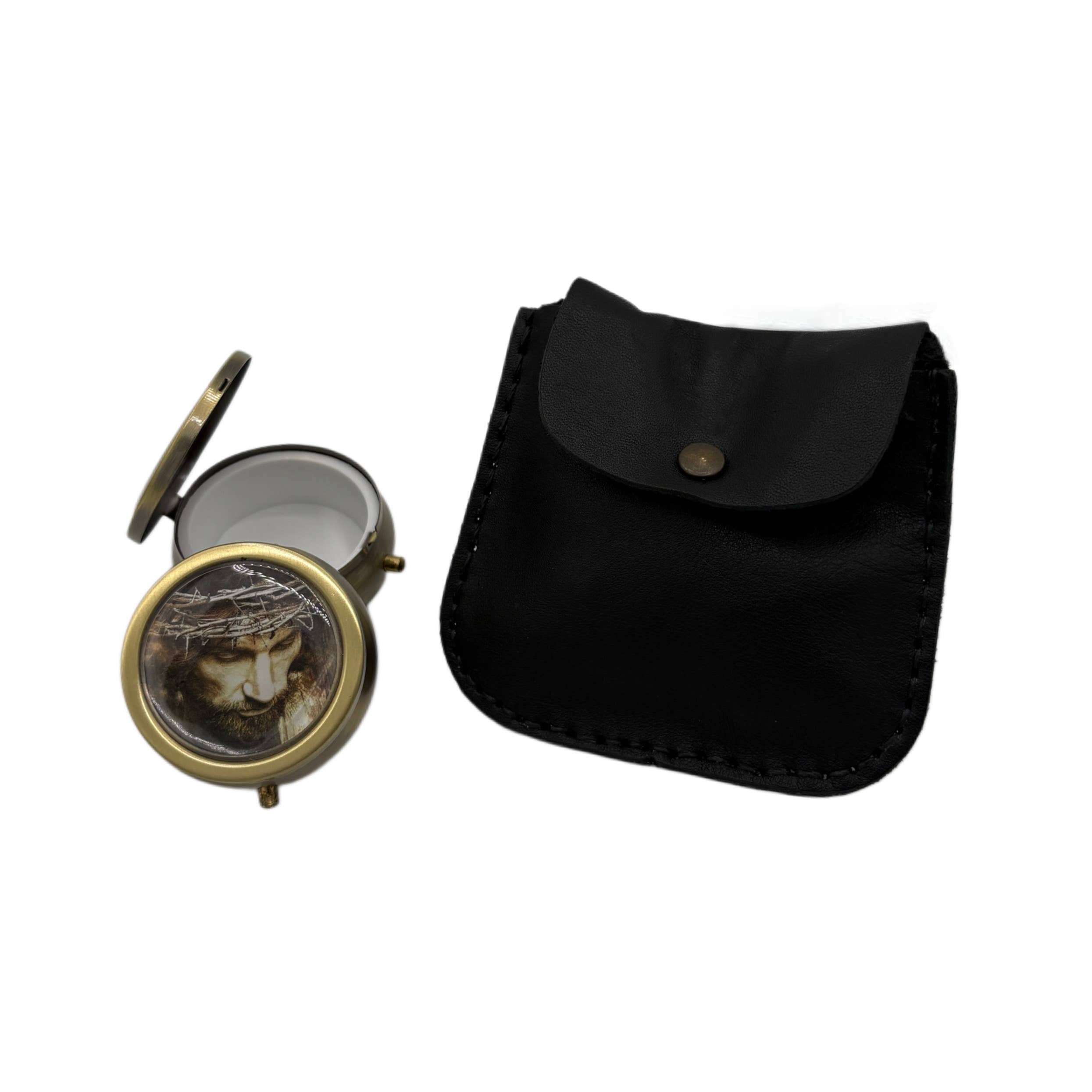 Oremus Mercy - Vendita all'ingrosso Borsa a tracolla - Unisex - Borsa in pelle con tracolla da 16″ e set di pisside0