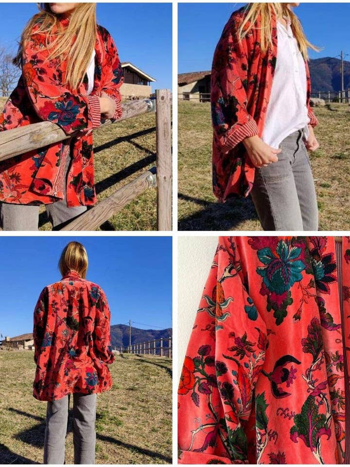 5 Piece Lot, Short Velvet Jacket Handmade Soft Velvet Fabric for wholesale by Bhawana Handicrafts