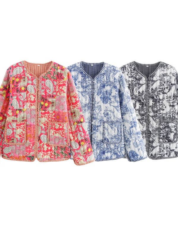 Floral Print Coat for wholesale by AZSHOP Trading LLC