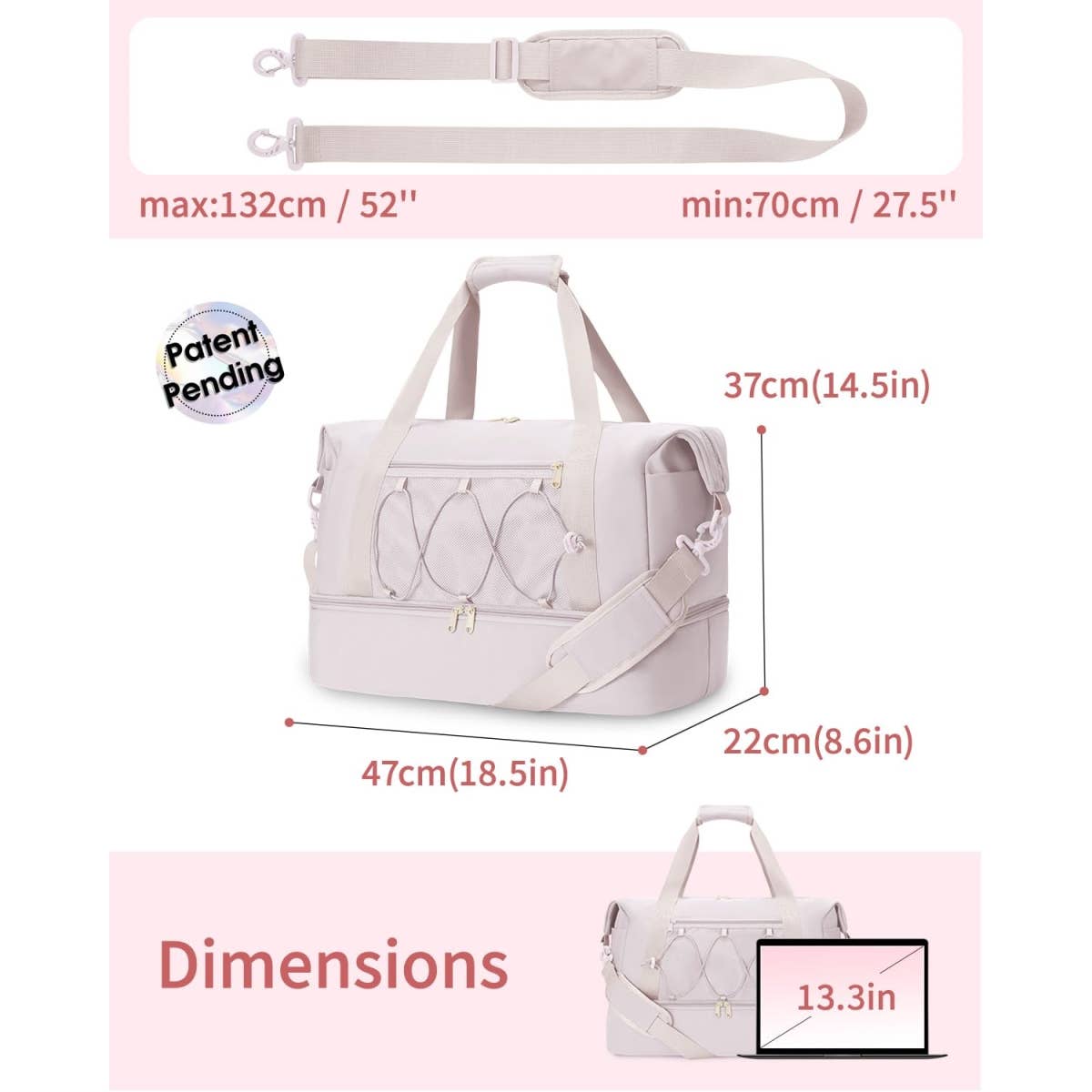 wandf - Wholesale Weekender Bag - Unisex - Travel Duffel Weekender Overnight Bag Carry on Tote Bags10