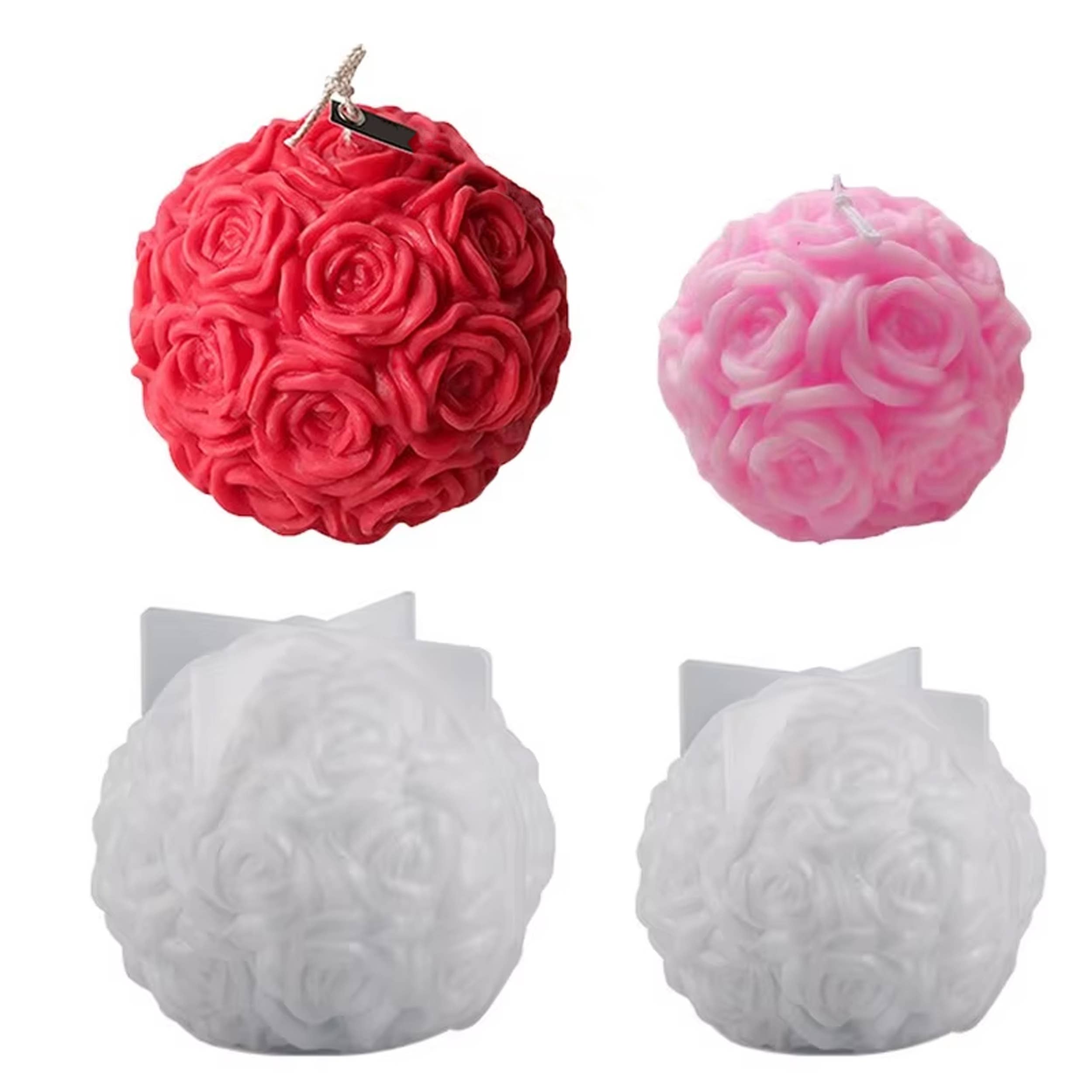 La Bella Monte - Wholesale Craft Supplies - Creative 3D Rose Ball Candle Mold For Holiday Décor1