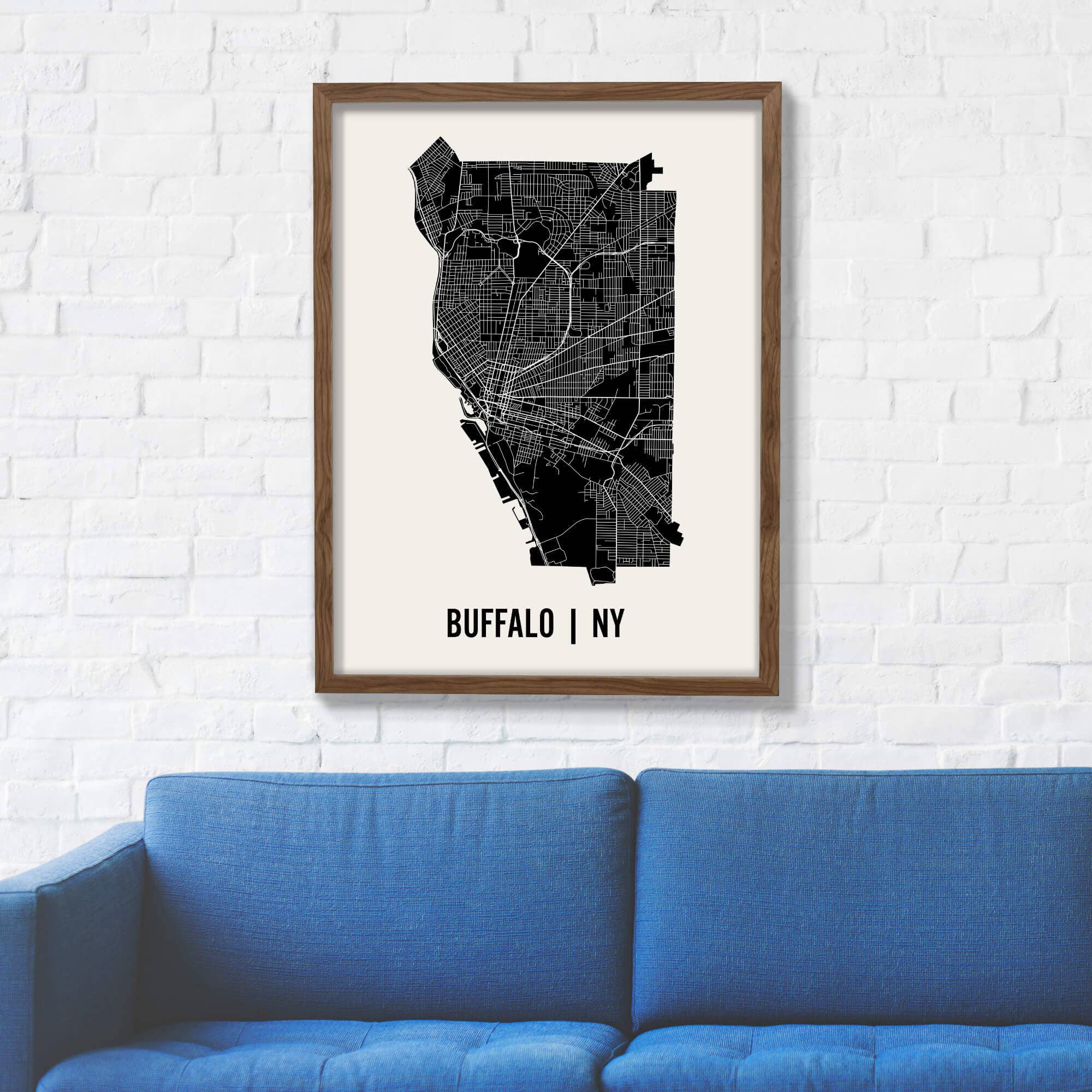 Mr City Printing - Wholesale Art Print - Buffalo Map Art2