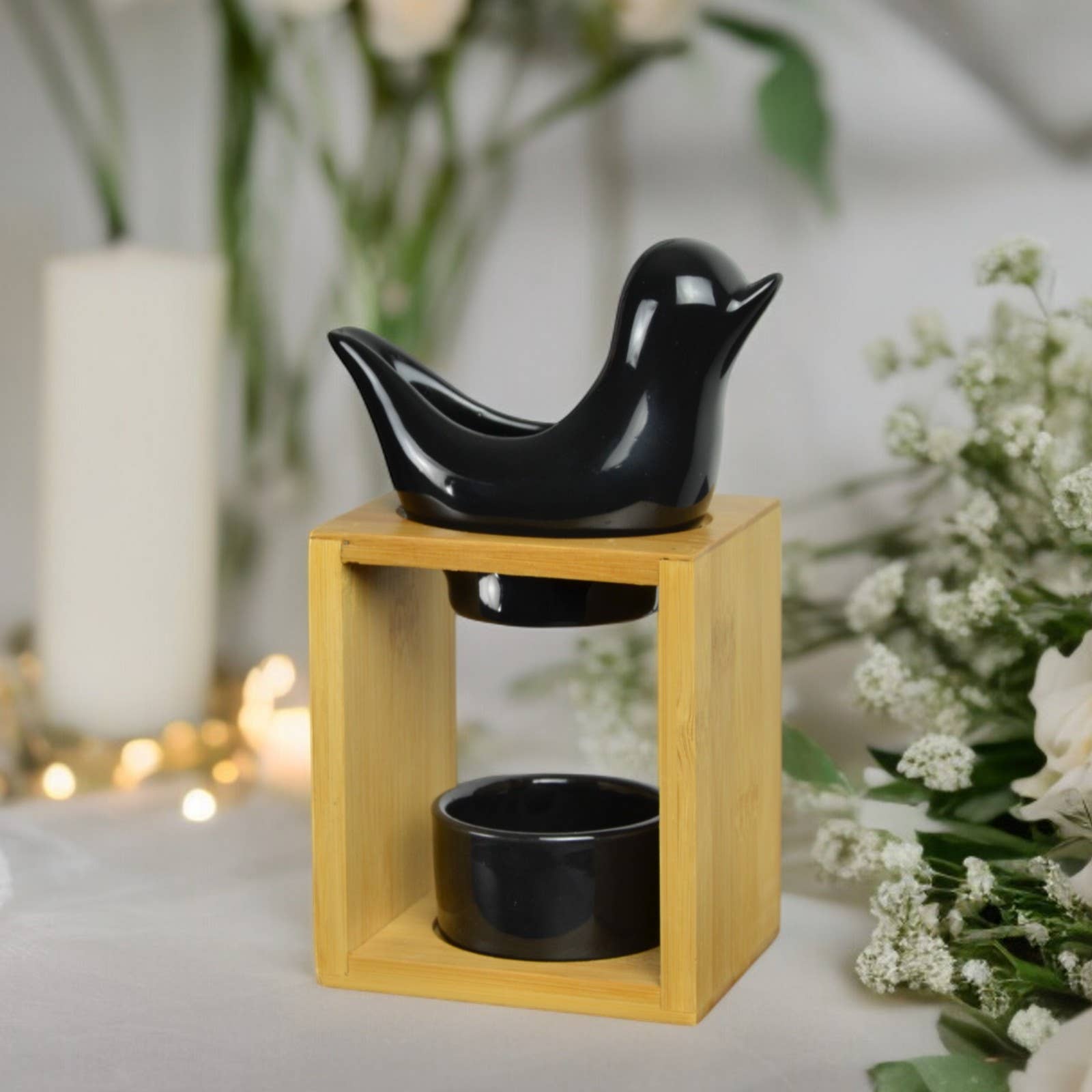 Zen'Arôme - Wholesale Waxbrander - Birdy zwarte geurkaarsen en brander5