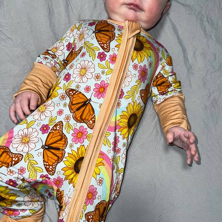 All Rainbows & Butterflies Sleeper for wholesale by Baby Breath Boutique