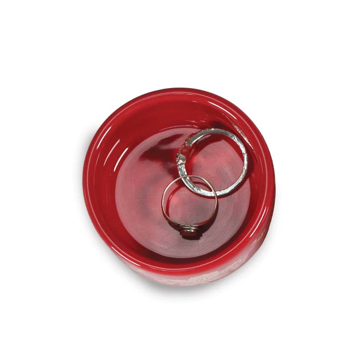 Half Moon Bay By Design - Wholesale Jewelry Box/Organizer - Ceramic Trinket Box William Morris StrawberryThief Raspberry3