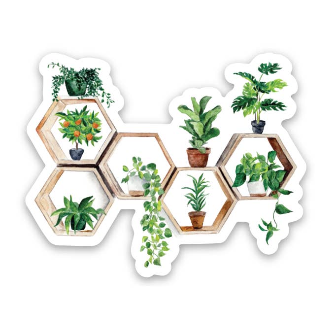 Plant Lovers (white Background) Sticker for wholesale by Kaitlyn Ashlee Art & Design