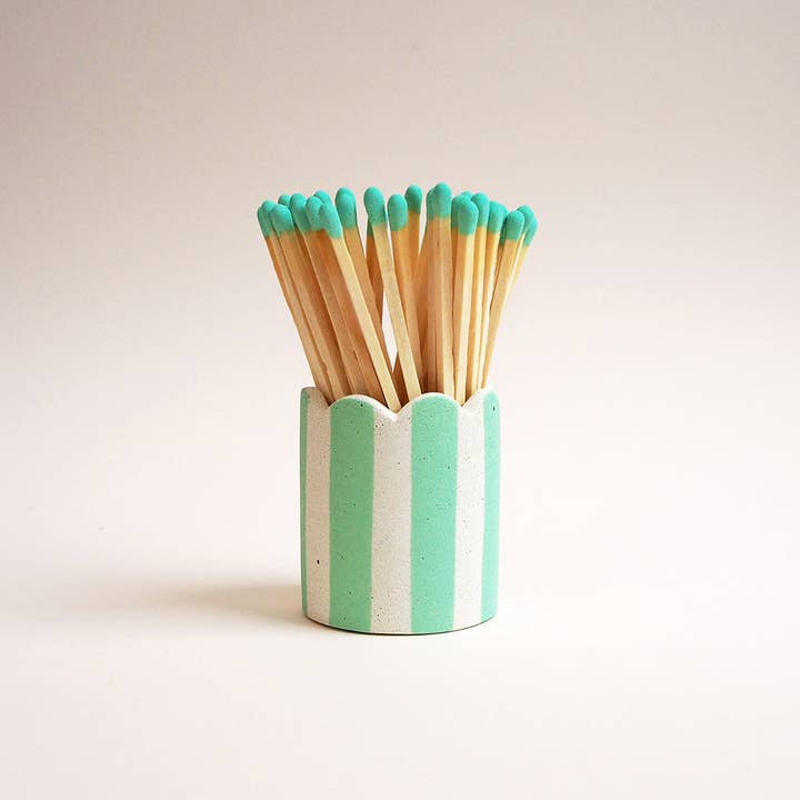 Hello Marilu - Wholesale Match Holder - Stripy Match Stick Holders - Choose Your Colours