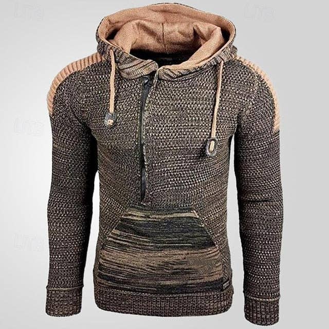 Ecovear - Wholesale Knitted jumper – Men′s - Men's Nylon Pullover Ribbed Knit Sweater1
