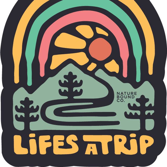 Life's a Trip Sticker | Bright Rainbow for wholesale by Nature Bound Co