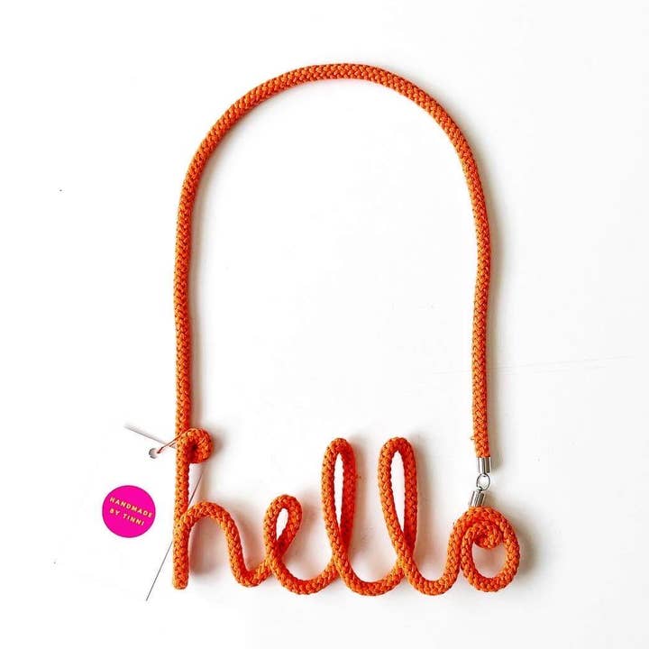 Handmade by Tinni - Wholesale Geweven ketting - The Hello Word Necklace - Handgemaakt door Tinni19