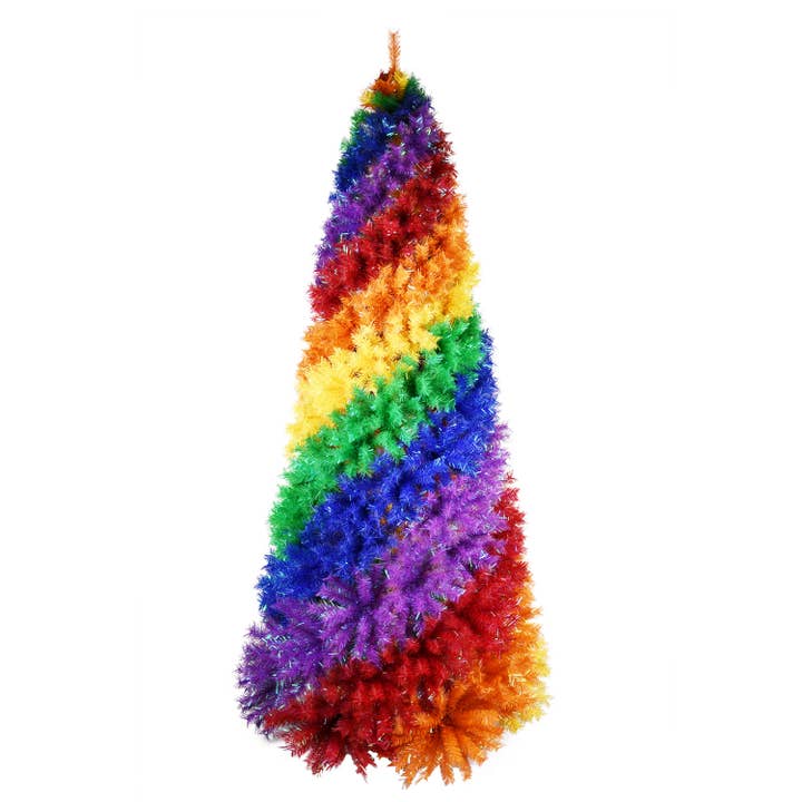 Albero di Natale a spirale arcobaleno da 7,5 piedi per la vendita all'ingrosso da parte di HomeRoots