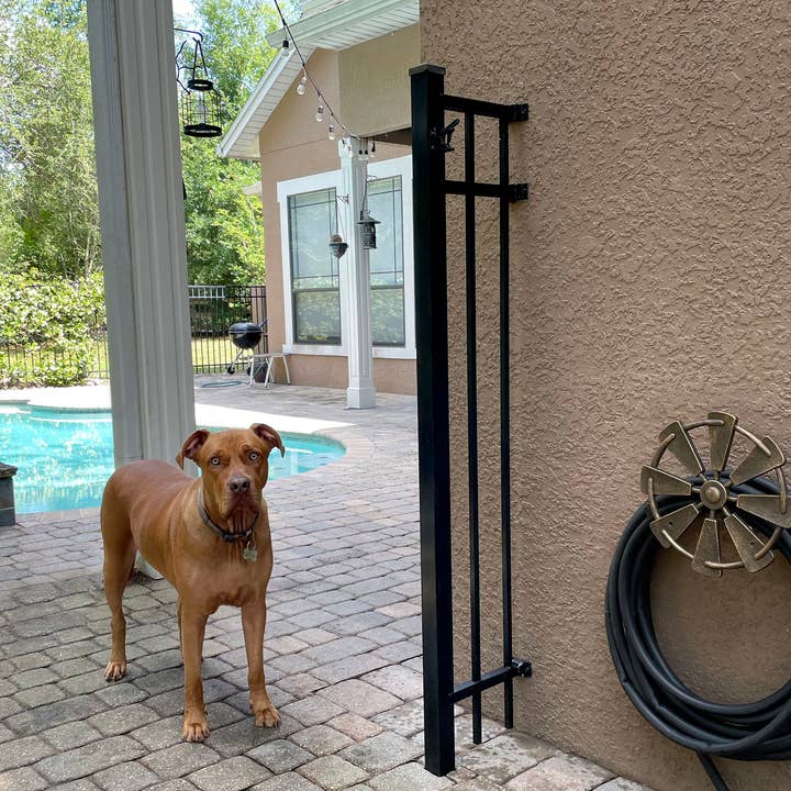 Zeckos - Wholesale Outdoor Ornament/Decor - Cast Iron Farmhouse Windmill Hanging Garden Hose Hanger1